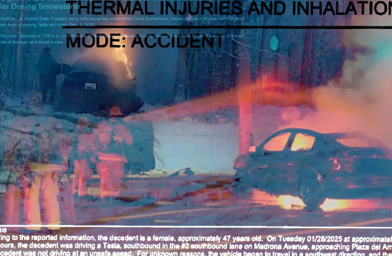 弗吉尼亚州的特斯拉起火事故