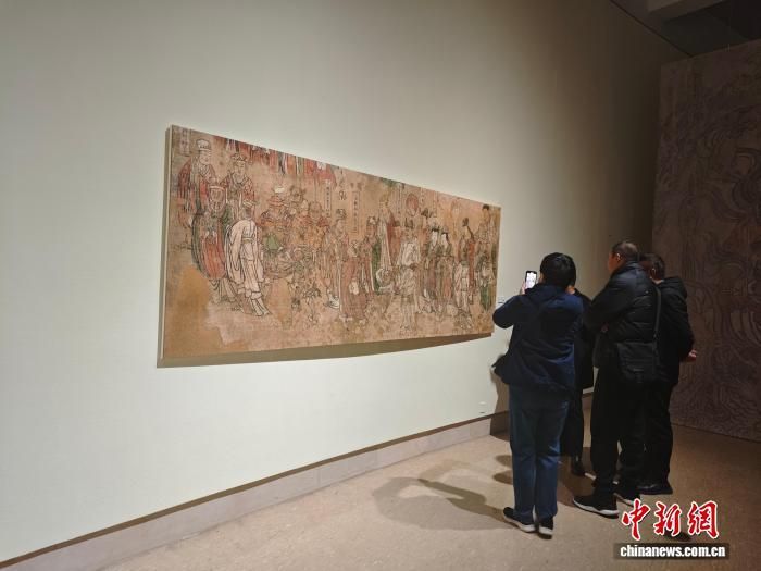 《寿峰寺壁画》微展览亮相陕西省美术博物馆。 阿琳娜 摄