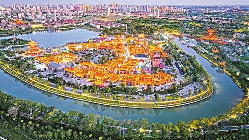 图为沧州市中心城区大运河畔的南川老街。（本报资料片） 本报记者 张 昊摄