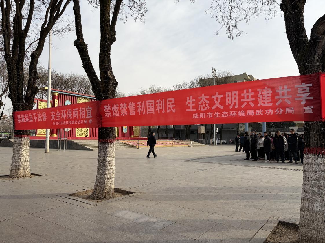 咸阳市生态环境局武功分局开展烟花爆竹禁燃禁放宣传活动