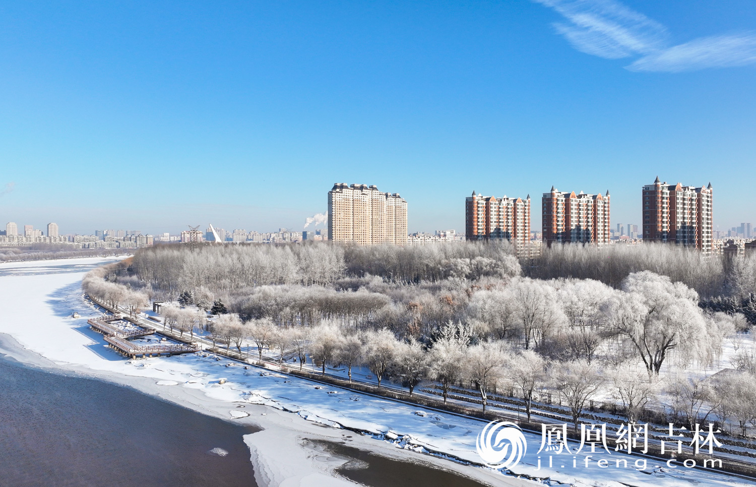 图集丨长春伊通河畔现雾凇奇观