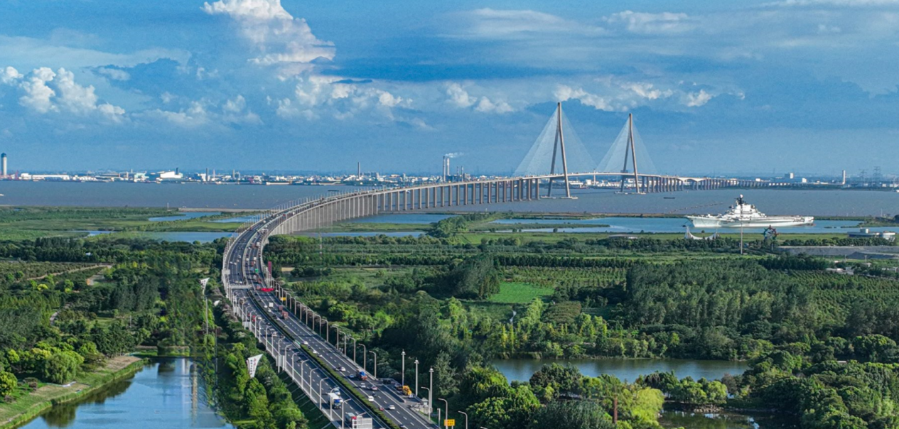 苏通大桥北翼。