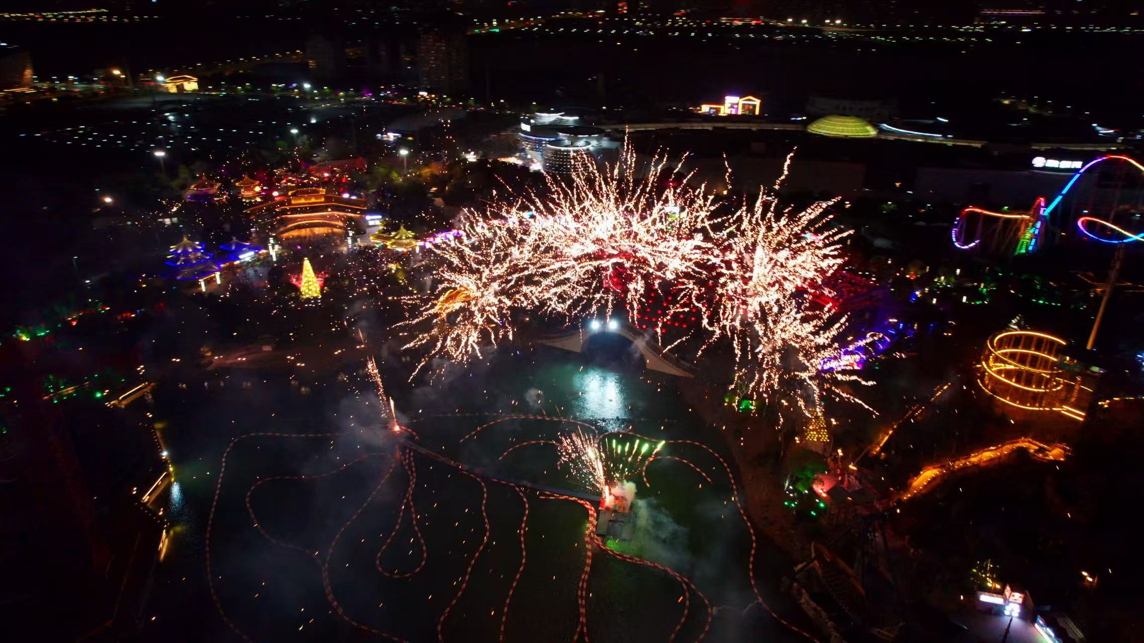 南昌融创乐园烟火晚会