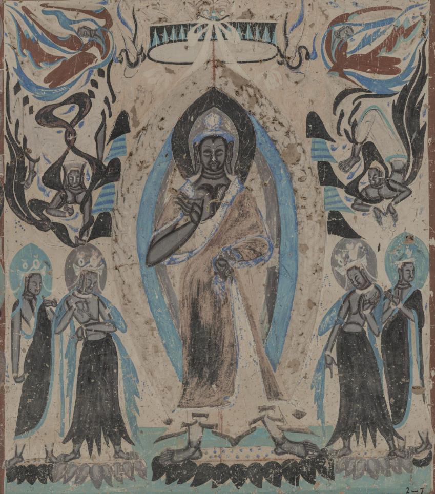 莫高窟第249窟主室北壁中央的飞天