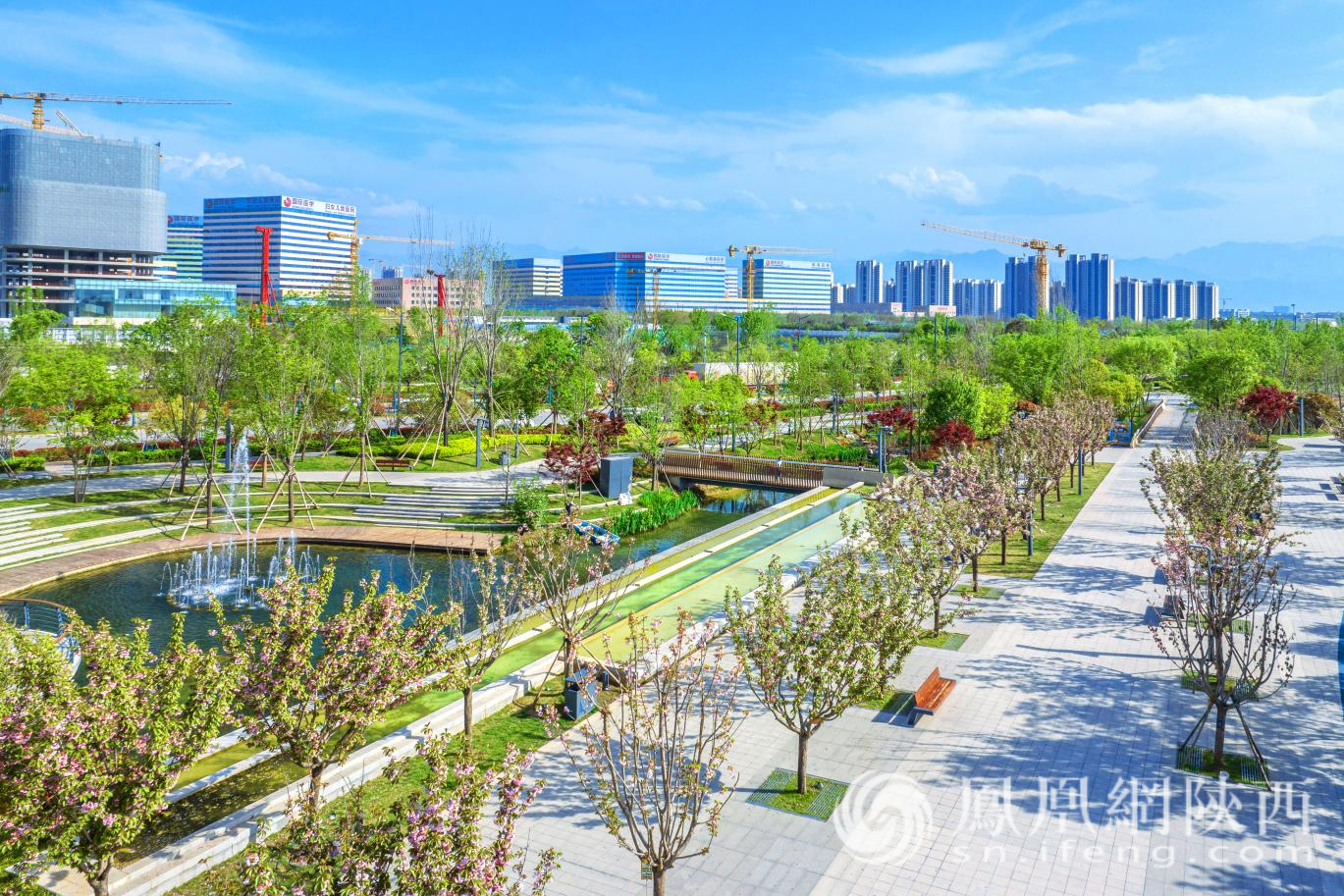 聚焦“十四五”“城”长有新迹|西安高新三期 公园城市绘就幸福生活新画卷