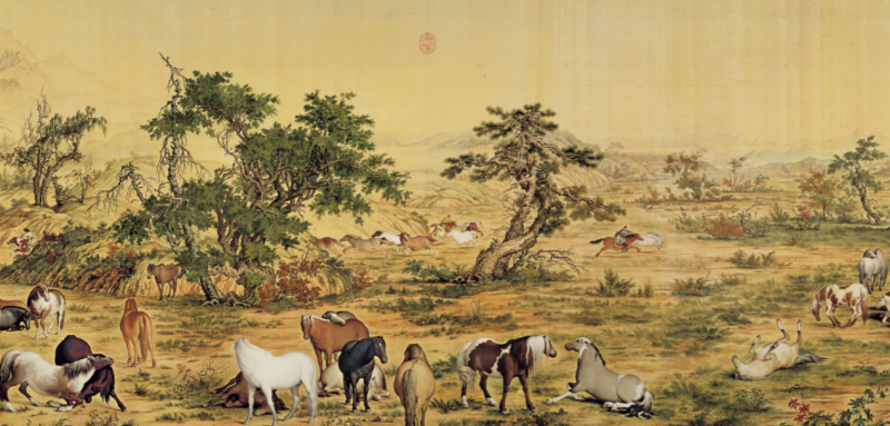 郎世宁《百骏图》