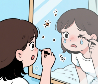 这么化妆　有点伤眼睛