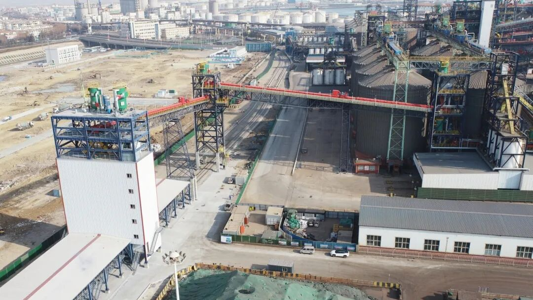 ▲日照港岚山港区南作业区散粮储运系统改扩建工程(火车装车工艺系统)