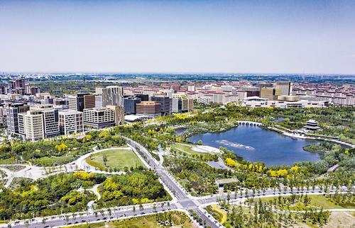 无人机航拍的容东片区，该片区是雄安新区首个大规模建成区。（本报资料片）本报记者 刘光昱摄