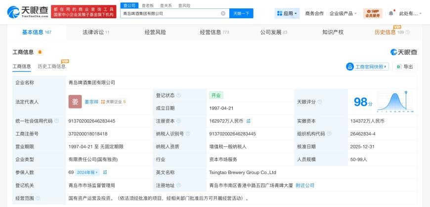 青岛啤酒集团关键动作:增资至16.3亿元、高层人事变动