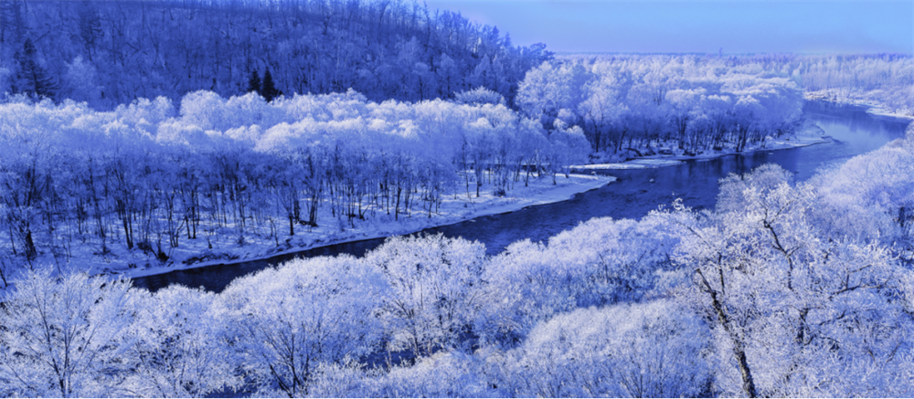 古纳温雾凇景区内的雾凇奇观（图片由逊克县文化广电和旅游局提供）