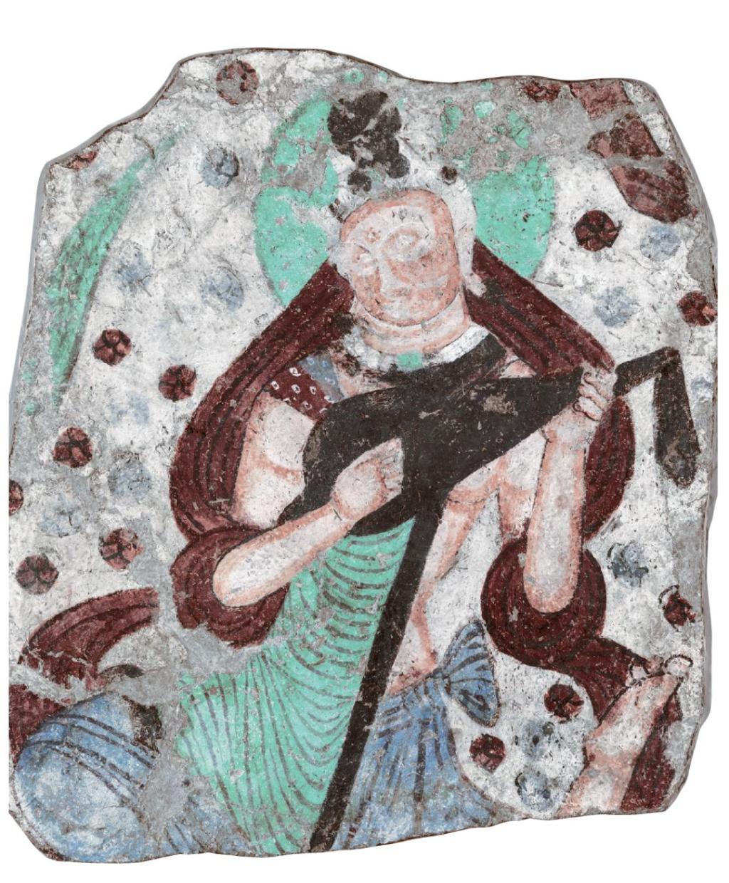 飞天　第198窟后甬道顶部（中间）俄罗斯国立艾尔米塔什博物馆藏