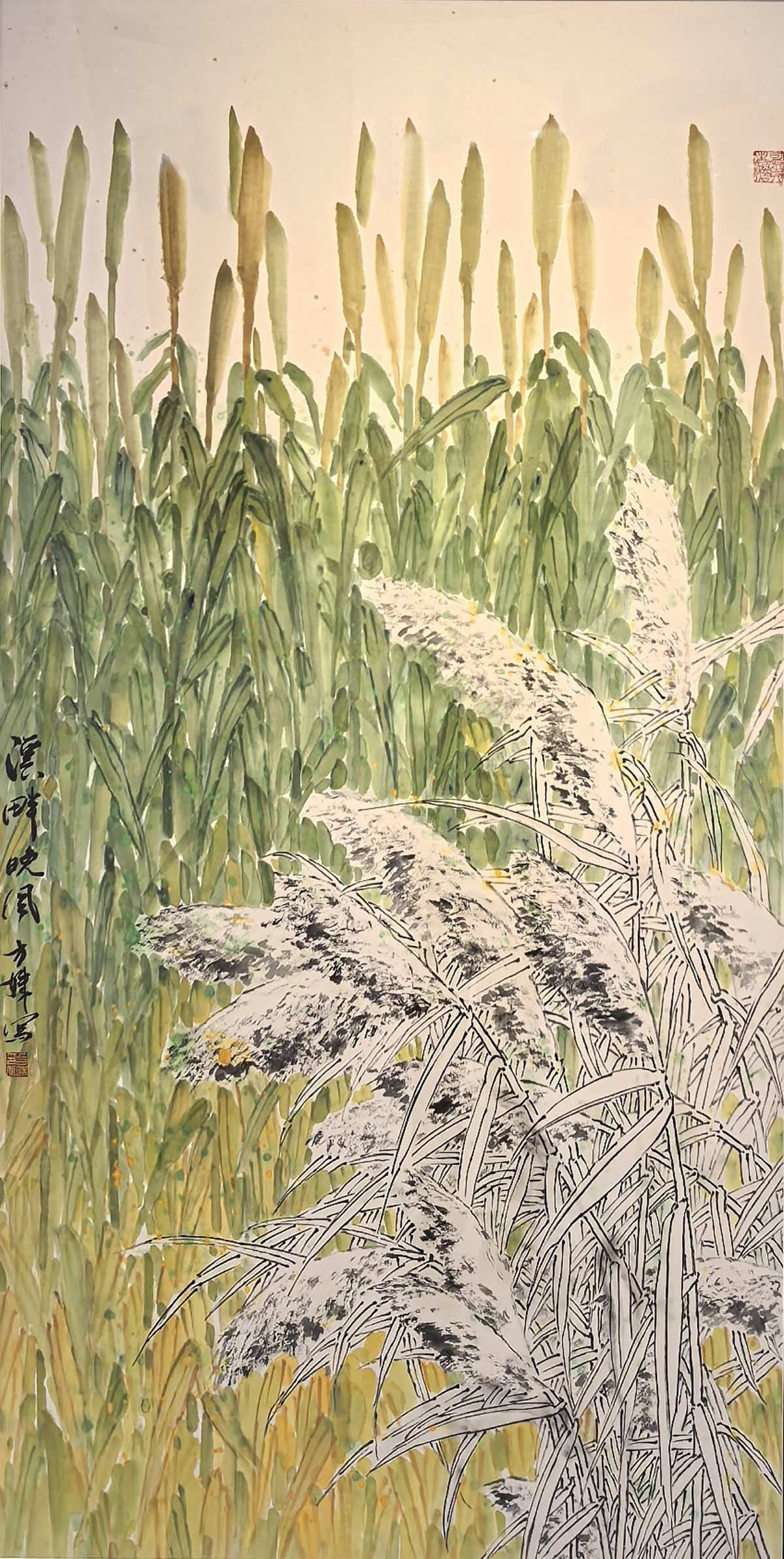 国画 《溪畔晚风》方姝绘