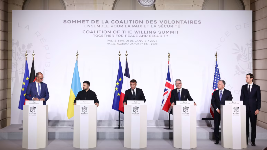 ▎1月13日,在巴黎举行的一次会议上,欧洲领导人没有公开批评美国希望获得格陵兰岛的声明,CNN称欧洲国家对此似乎显得无能为力。图源:CNN