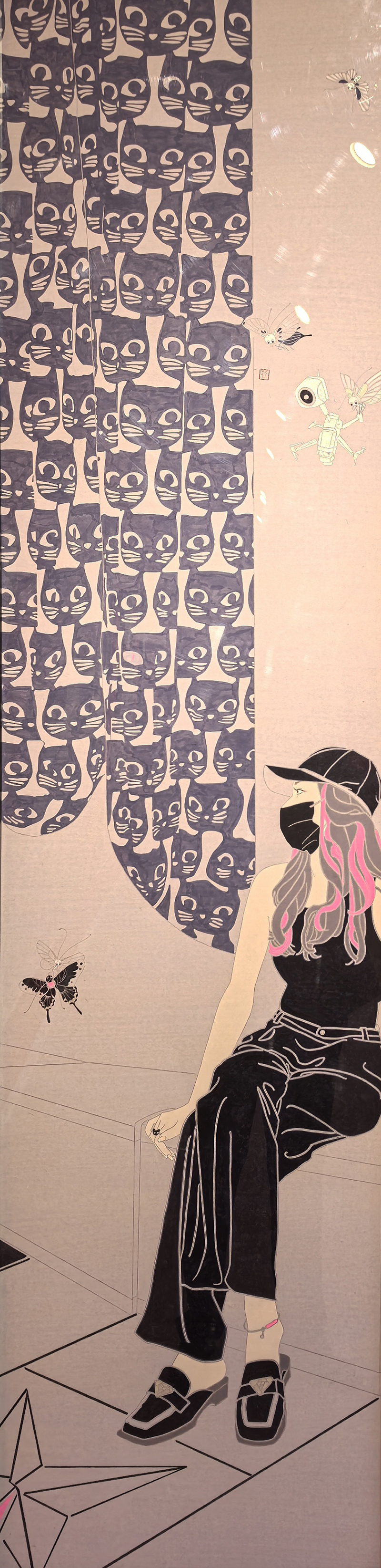 国画 《如境&middot;喵》庄道静绘