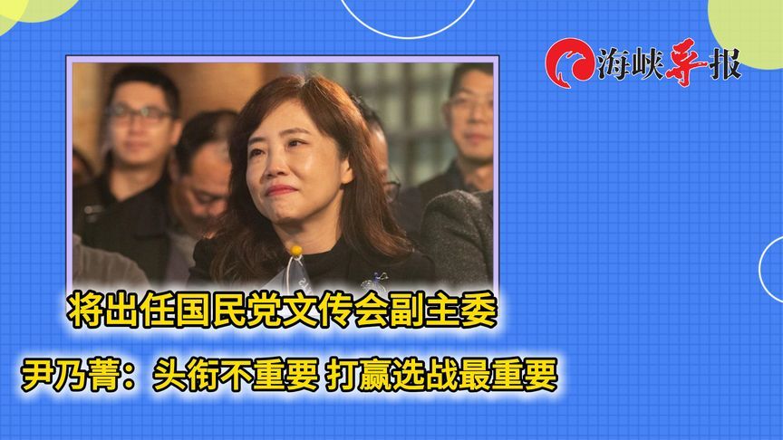 将出任国民党文传会副主委，尹乃菁：头衔不重要 打赢选战最重要