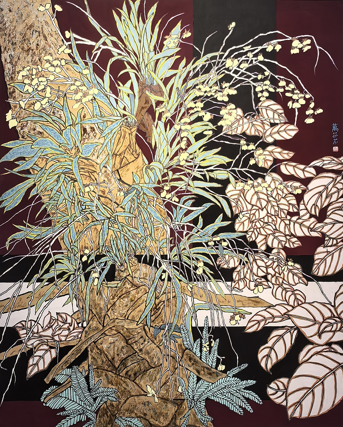 国画 《芬芳暗持》万芬芬绘