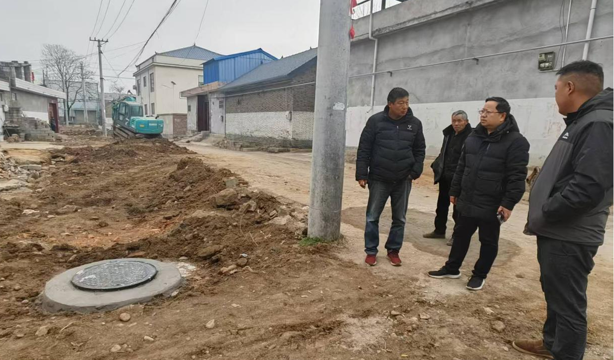 排水工程施工現場。（魯山縣委宣傳部供圖）