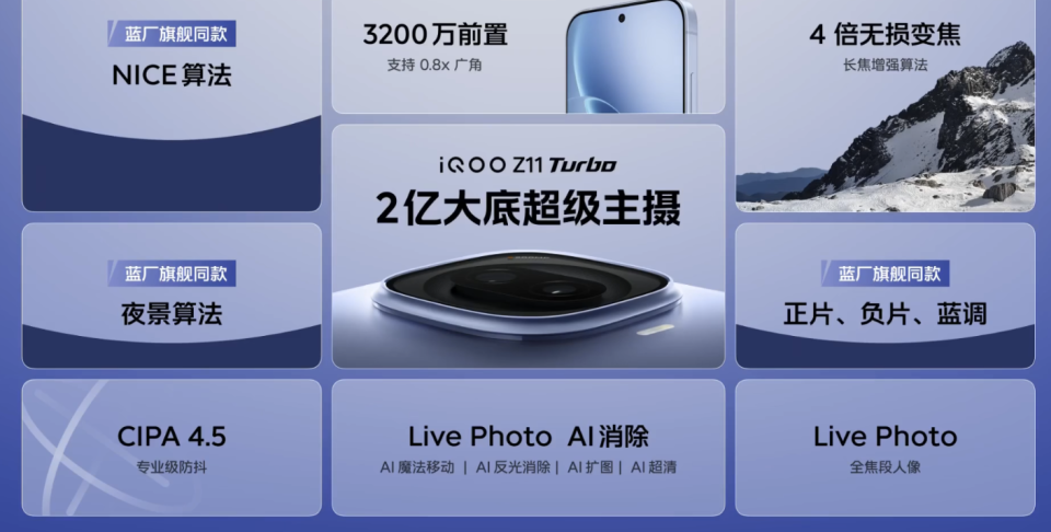 iQOO Z11 Turbo正式发布：2亿像素主摄搭配第五代骁龙8 售2699元起