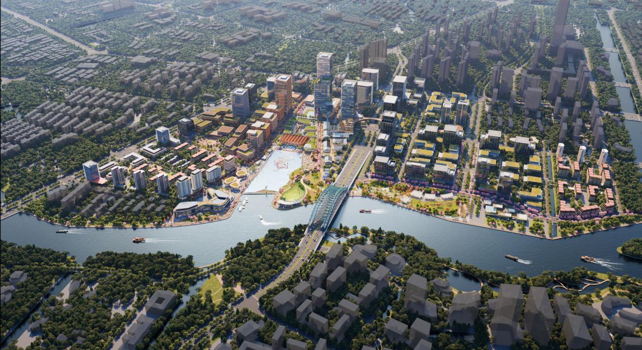 青阳港片区规划渲染图