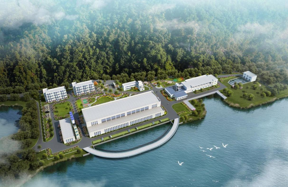 平岗泵站一、二期建设效果图