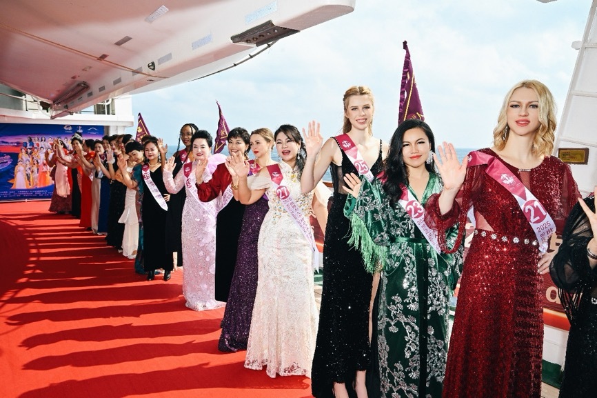 2025 世界夫人全球总决赛海上大秀绽放女性力量 中国红点亮蔚蓝!