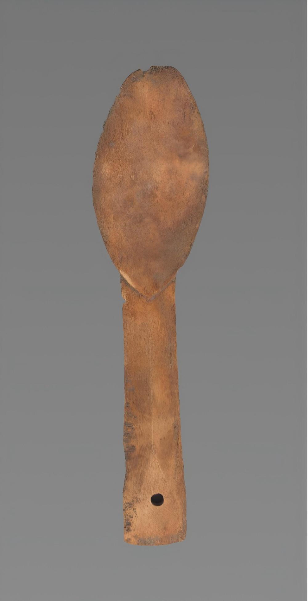 这是考古工作者在新旺制骨作坊遗址发现的骨匕。新华社发