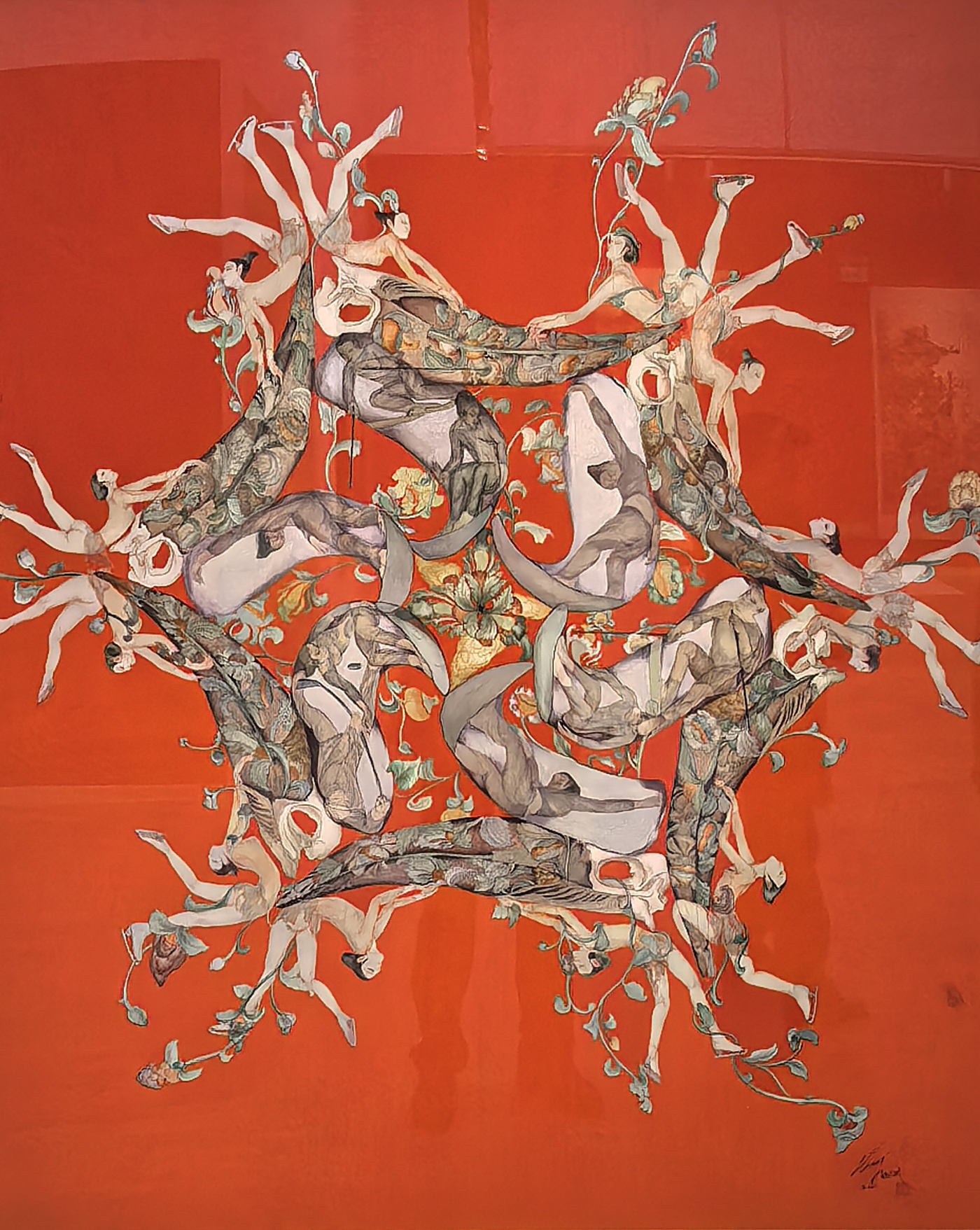 国画 《万物之光——未央花》黄欢绘