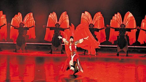 1月14日，舞剧《颜真卿》演出现场。本报记者 贾恒摄