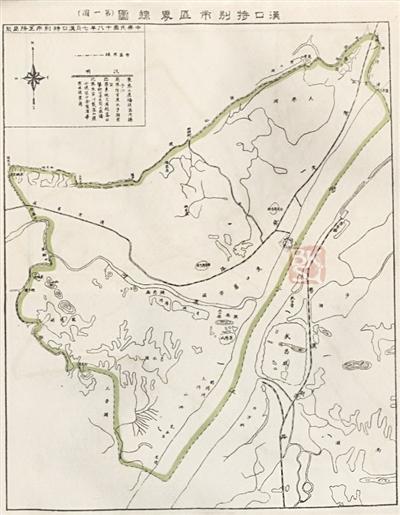 1929年7月汉口特别市区界线图 湖北省档案馆供图