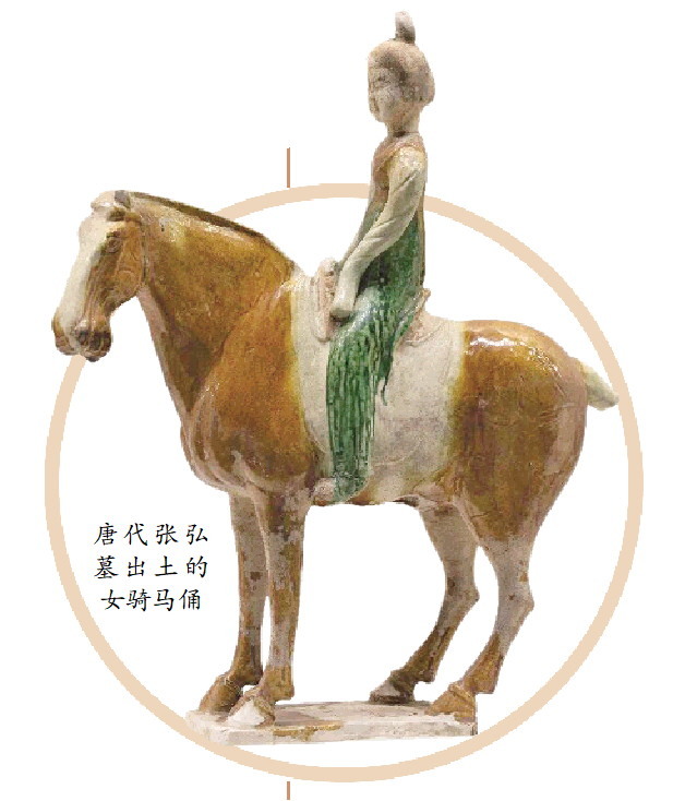唐代张弘墓出土的女骑马俑