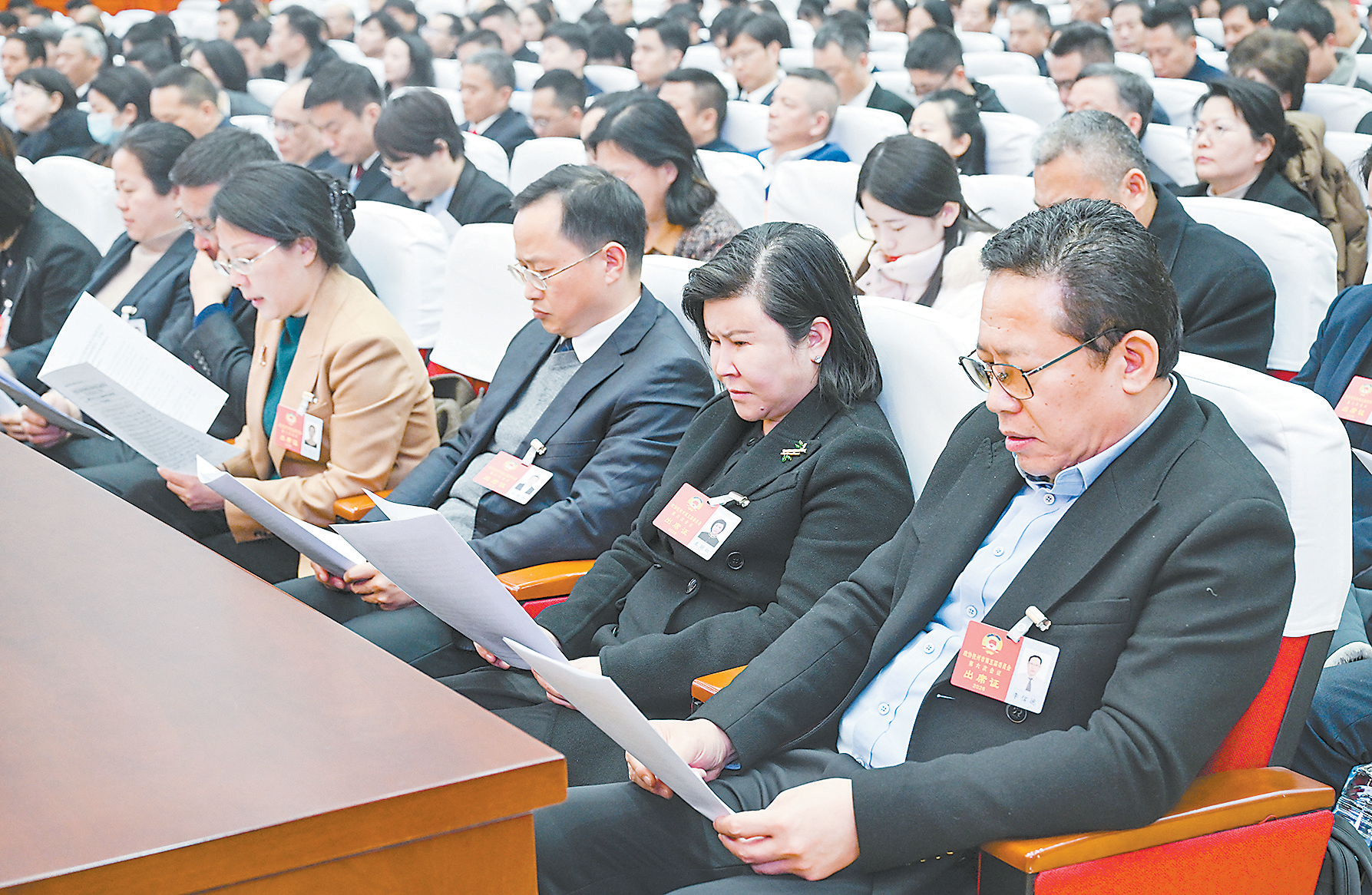 镜头记录履职时刻：抚州市政协会议闭幕 委员举手通过决议（图）