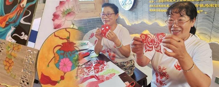 非遗剪纸为乡村旅游增色添香