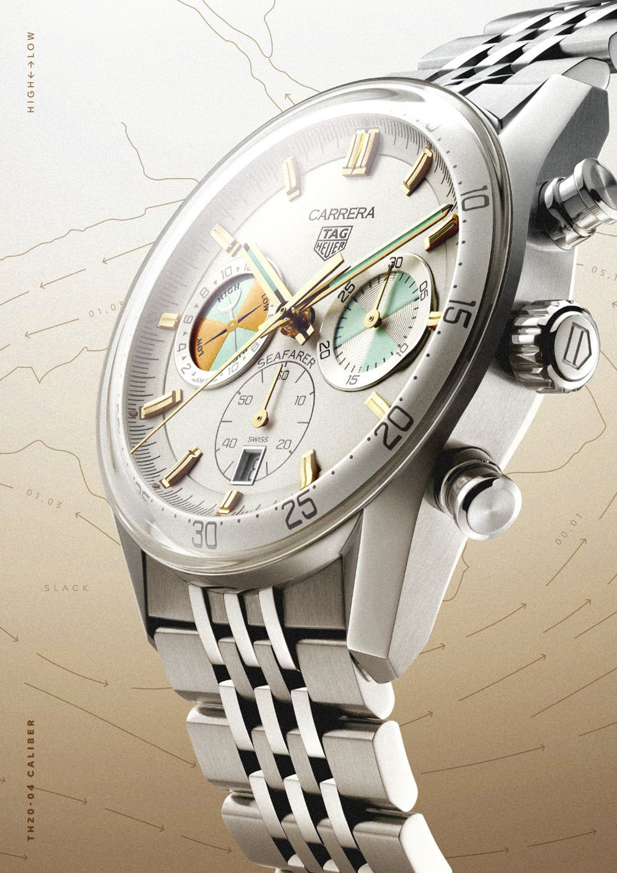 全新TAG HEUER泰格豪雅卡莱拉系列  Seafarer 计时码表 荣耀发布