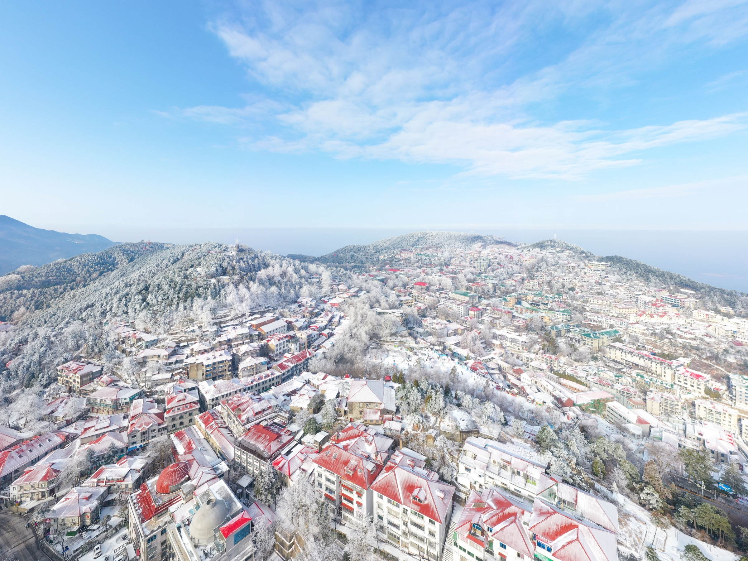 ▲1月22日，庐山风景区银装素裹。