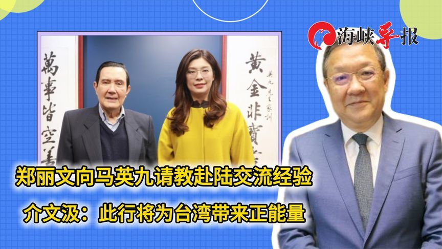郑丽文向马英九请教赴陆交流经验，介文汲：将为台湾带来正能量
