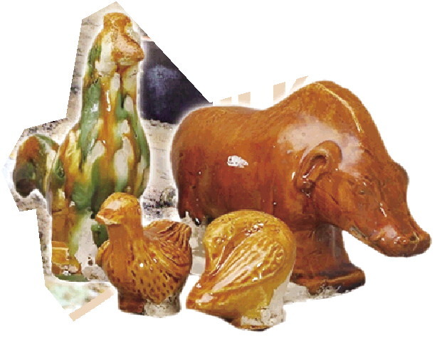 樊家遗址唐代朱满墓出土唐三彩