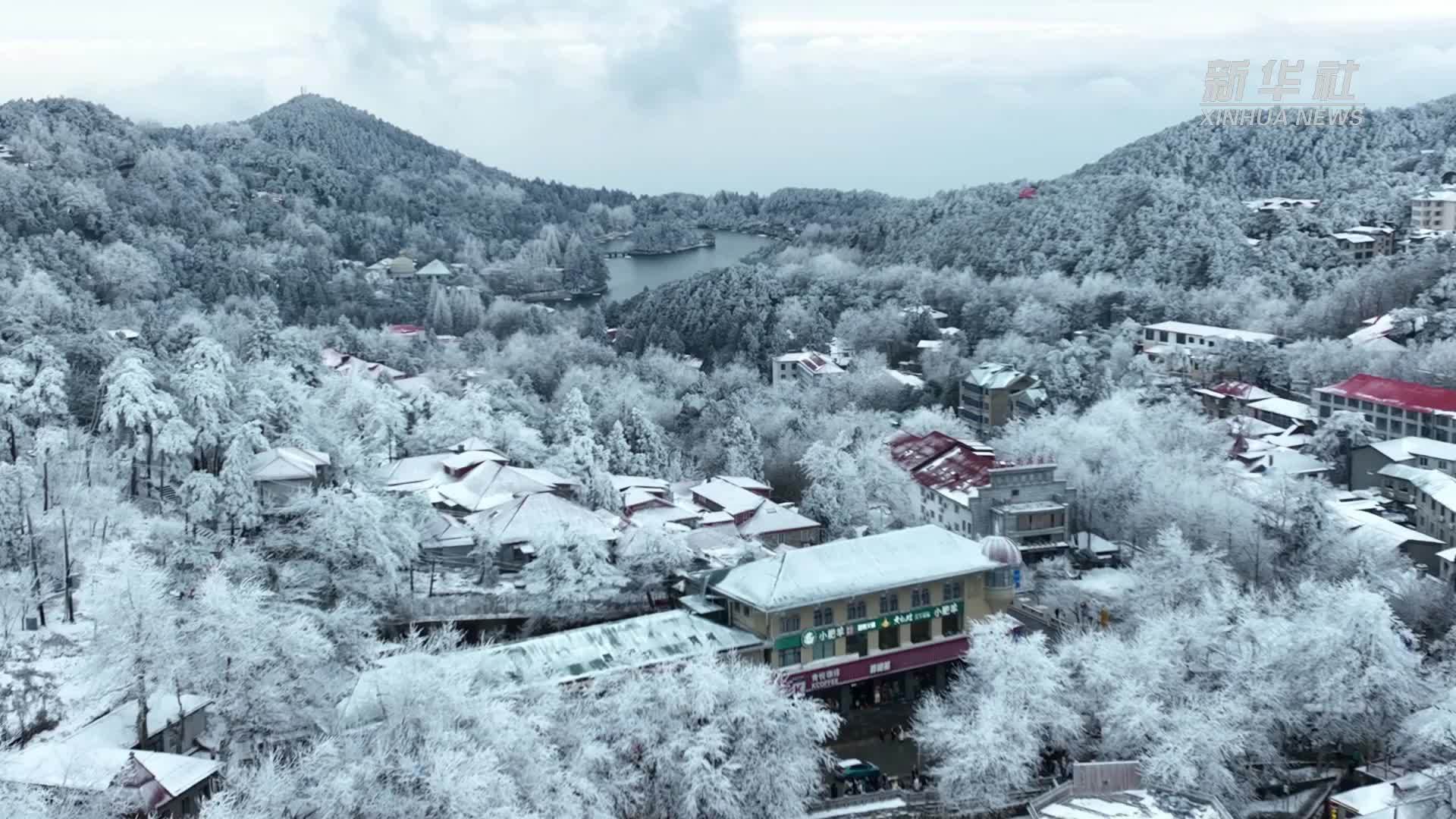 雪后庐山化身冰雪世界