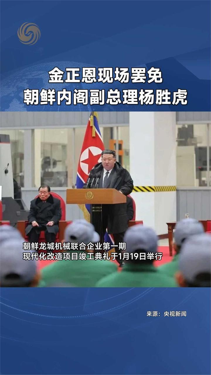 金正恩现场罢免朝鲜内阁副总理杨胜虎