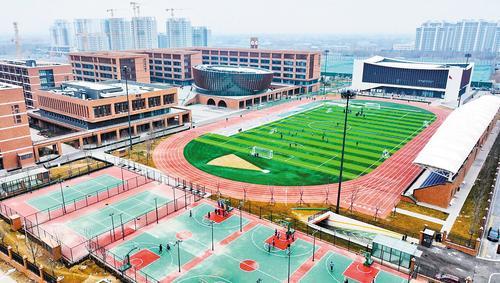 1月25日拍摄的石家庄二中铭德校区。该校区于2025年8月底投用。本报记者 史晟全摄