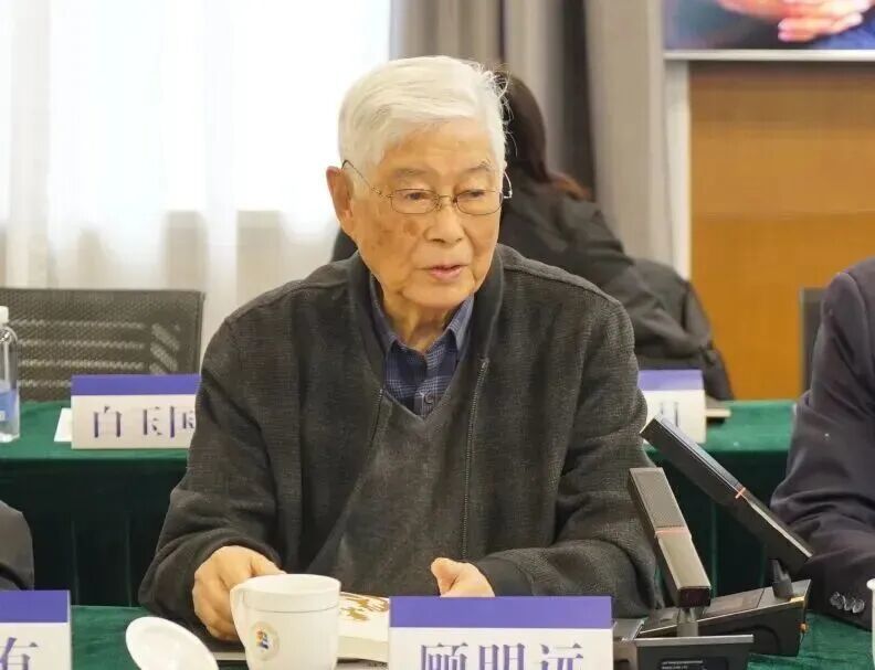 北京师范大学资深教授、中国教育学会名誉会长顾明远先生现场致辞