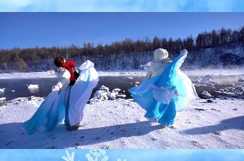 不冻河畔，舞绘冬日山河。“踏冰逐雪·相约草原”全国媒体内蒙古行