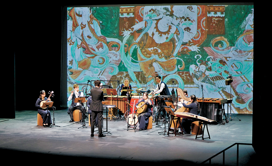 ●香港天籟敦煌樂團八周年音樂巡禮「如願」音樂會演出現場　主辦方供圖