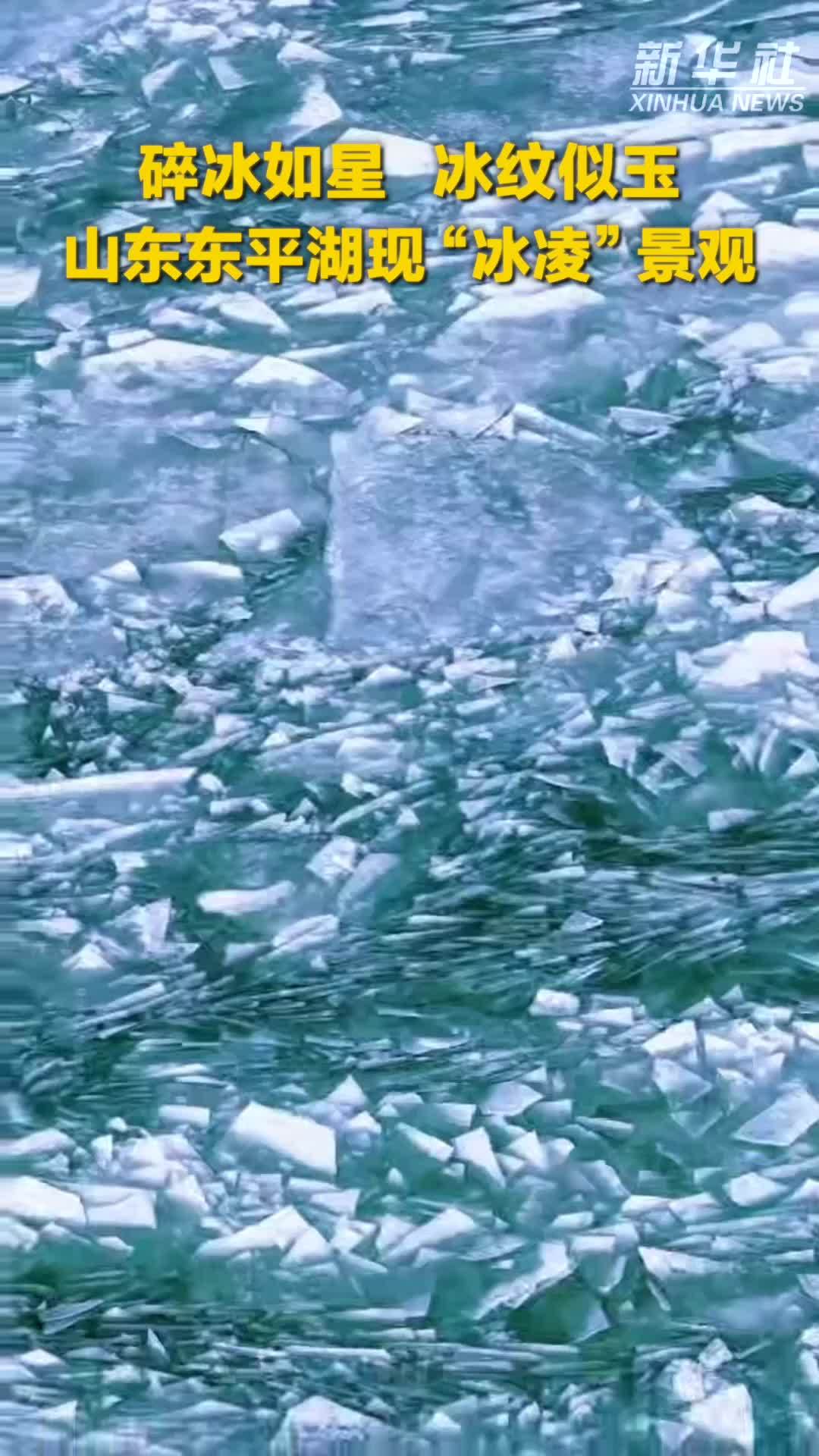 秀我中国｜碎冰如星 冰纹似玉 山东东平湖现“冰凌”景观