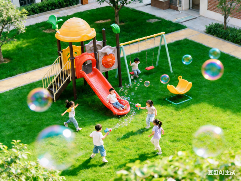甘肃省今年实施100个社区儿童友好空间改造工程 图片由AI生成