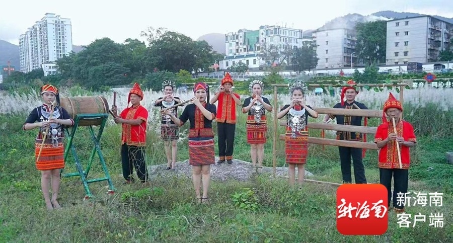 黎族竹木器乐演出。省旅文厅供图