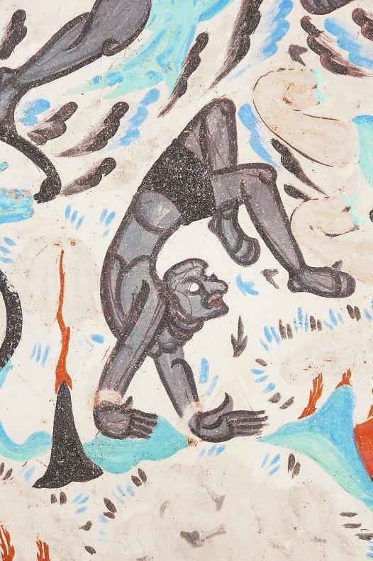 莫高窟第249窟壁画　倒立力士