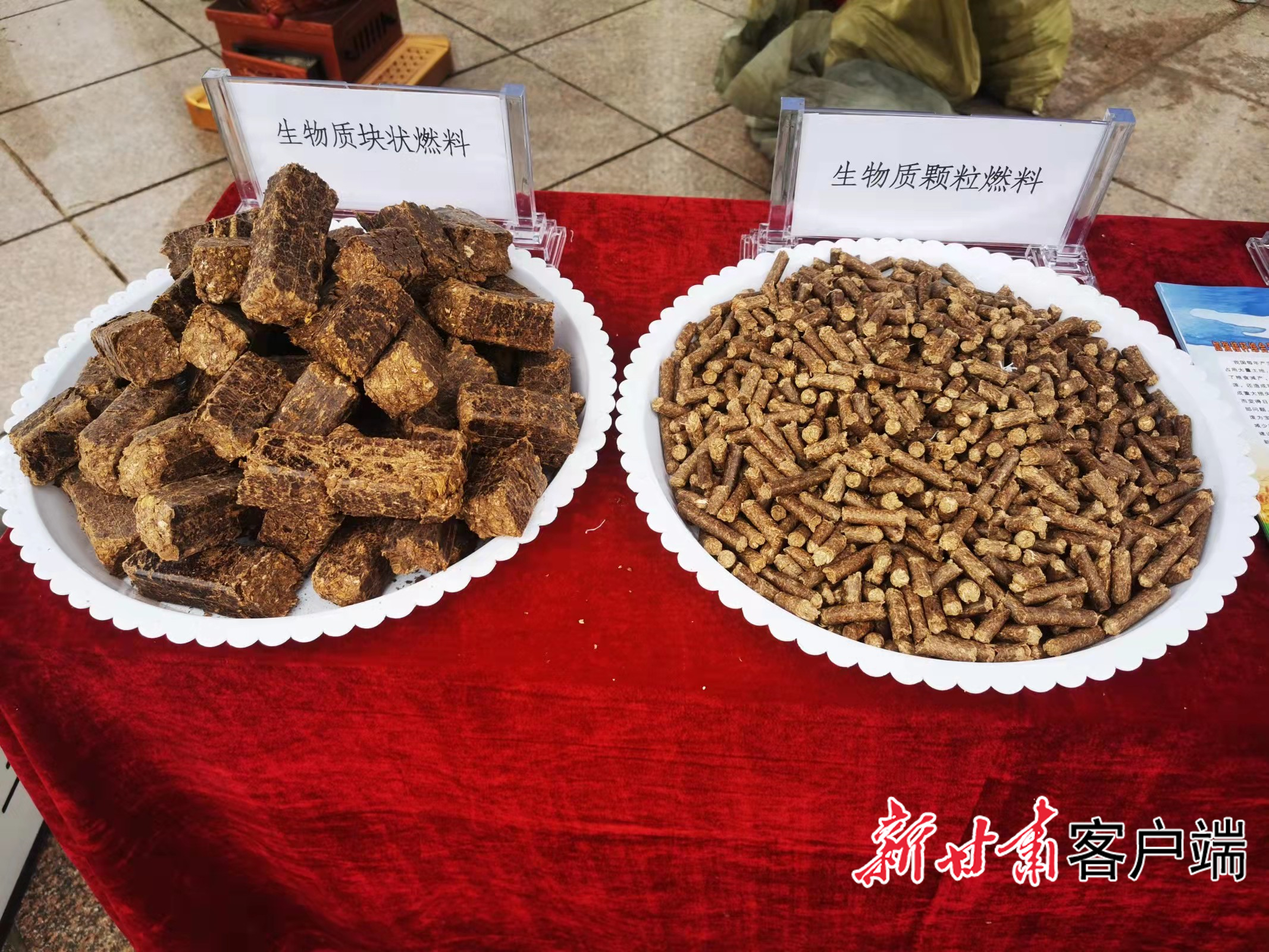 秸秆生物质燃料样品　本文图片除署名外均由甘肃省农村能源资源服务总站提供