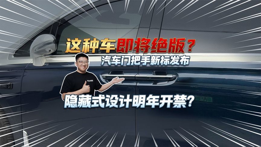 这种车即将绝版？汽车门把手新标发布 隐藏式设计明年开禁？