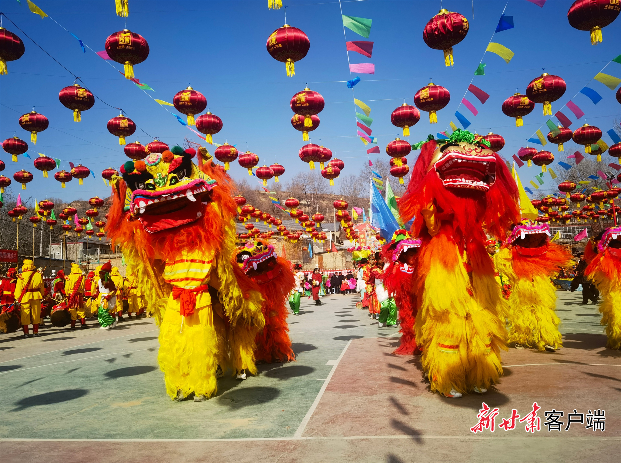 积石山县部分乡村开展社火排练　图片均由新甘肃&middot;甘肃日报通讯员王金国摄